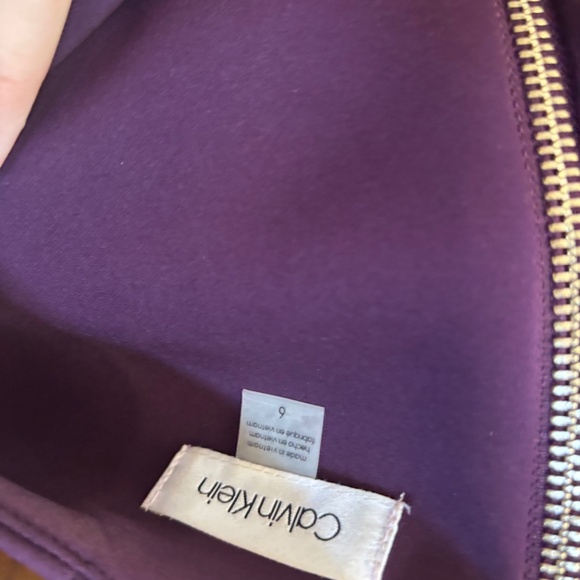 Calvin Klein Deep Purple Scuba Sheath Dress Size 6 – Worn Once (Original Retail - Picture 3 of 5